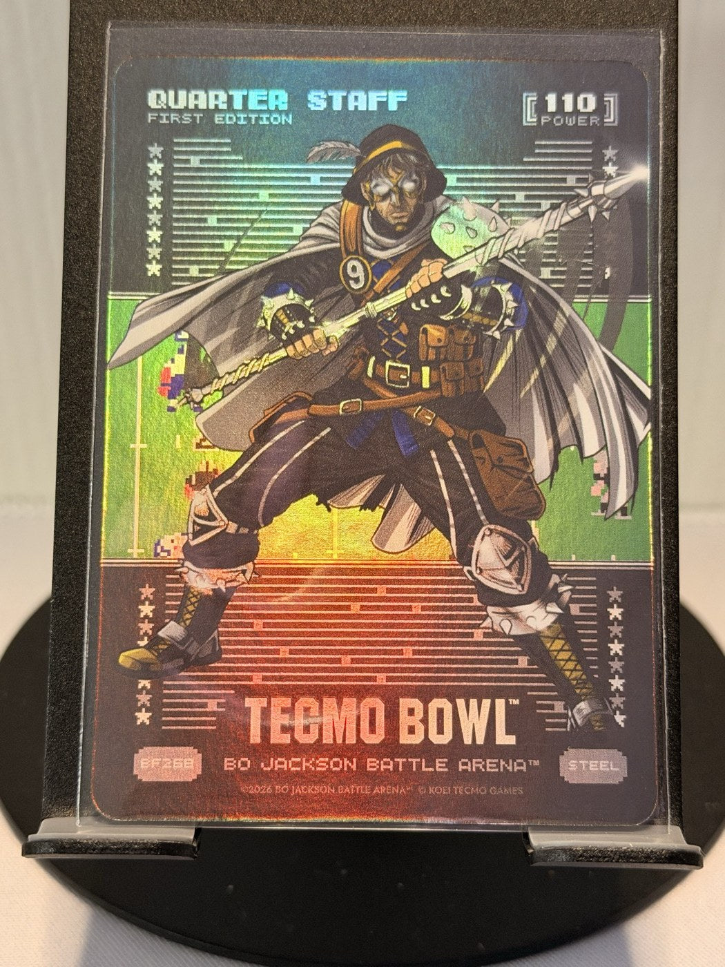 2026 Bo Jackson Battle Arena Quarter Staff First Edition Steel #BF268 Power 110 (front)