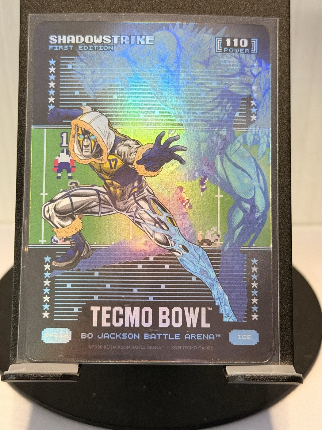 2026 Bo Jackson Battle Arena Shadowstrike First Edition Ice #BF214 Power 110 (front)