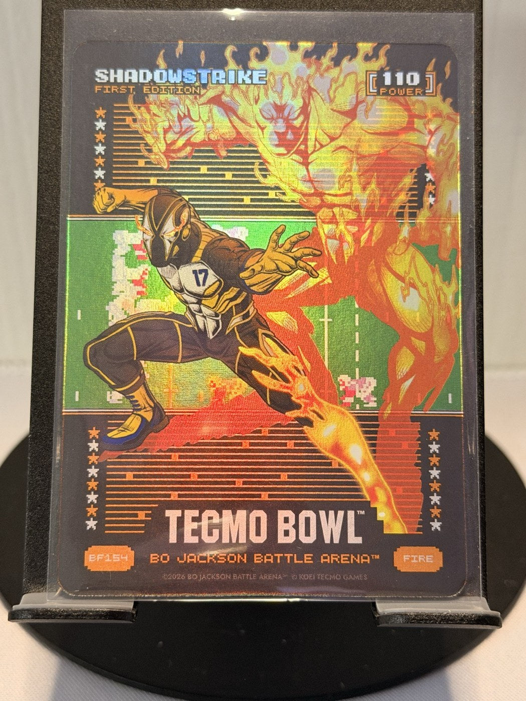 2026 Bo Jackson Battle Arena Shadowstrike First Edition Fire #BF154 Power 110 (front)