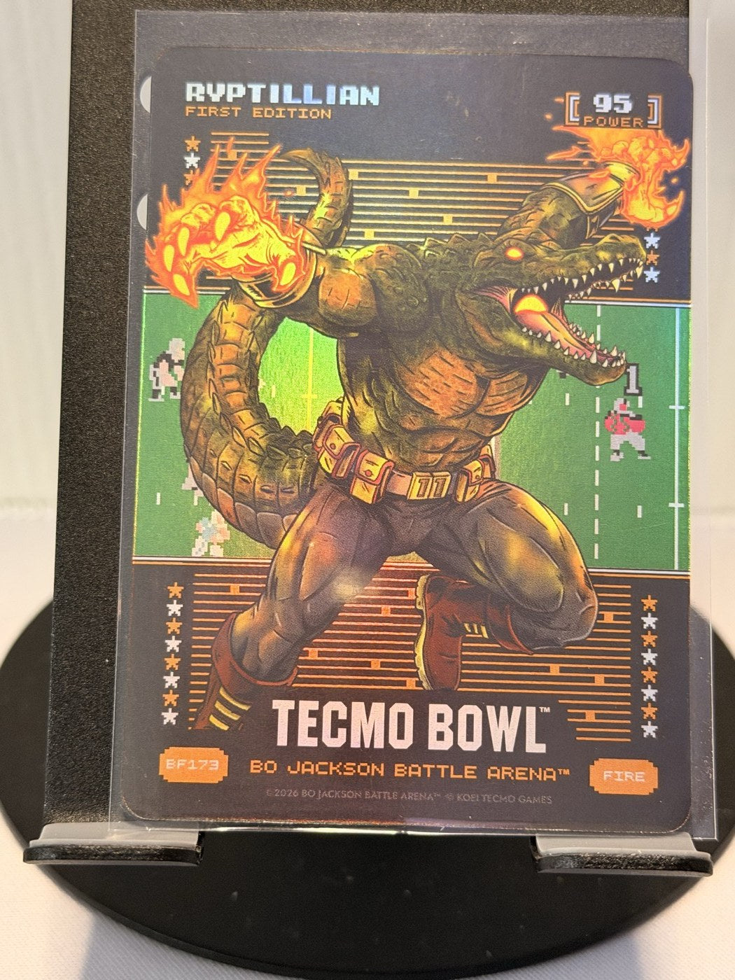 2026 Bo Jackson Battle Arena Ryptillian First Edition Fire #BF173 Power 95 (front)