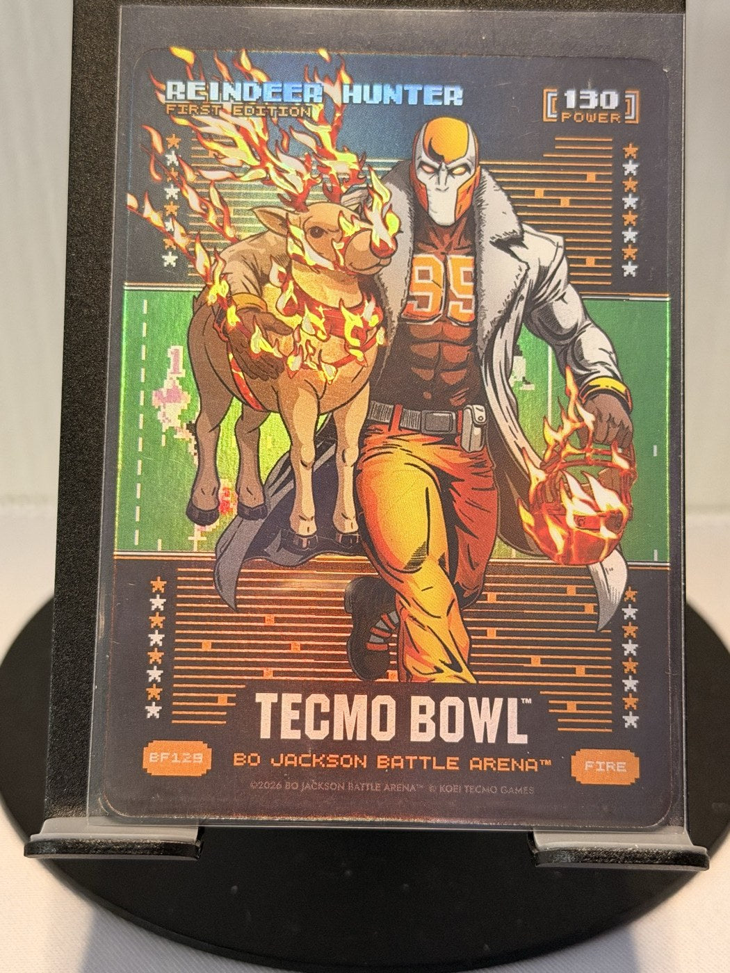 2026 Bo Jackson Battle Arena Reindeer Hunter First Edition Fire #BF129 Power 130 (front)