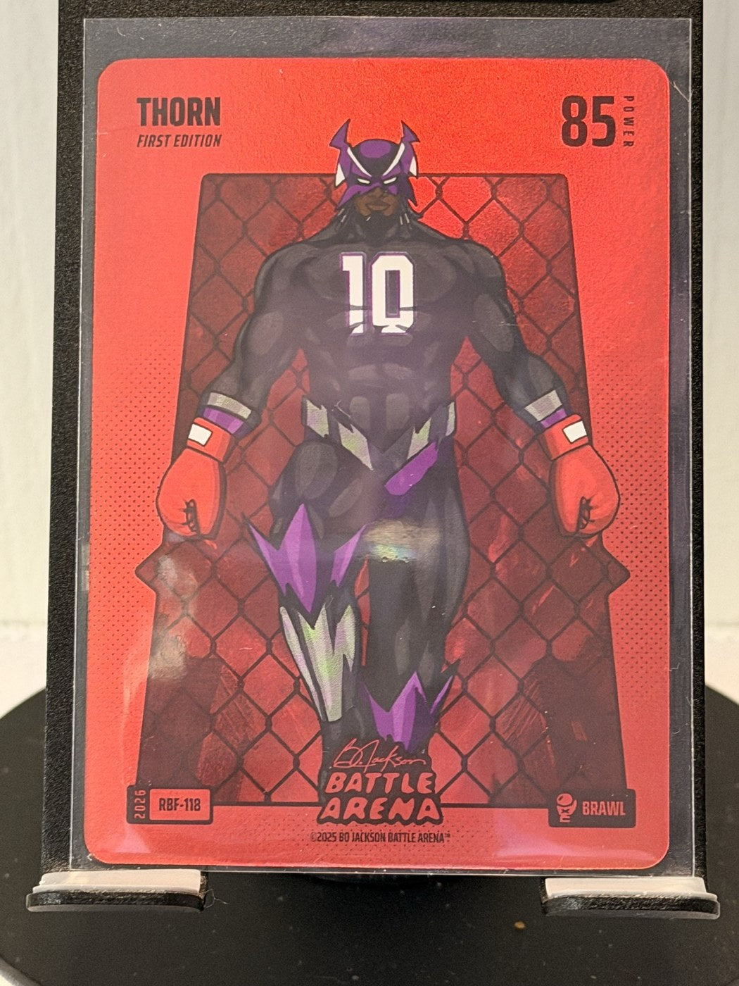 2025 Bo Jackson Battle Arena Thorn First Edition Brawl #RBF-118 Power 85 (front)