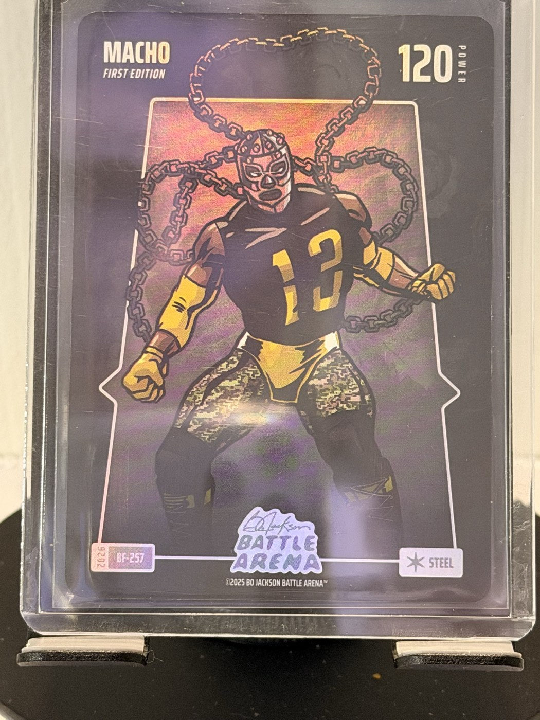 2025 Bo Jackson Battle Arena Macho First Edition Steel #BF-257 Power 120 (front)