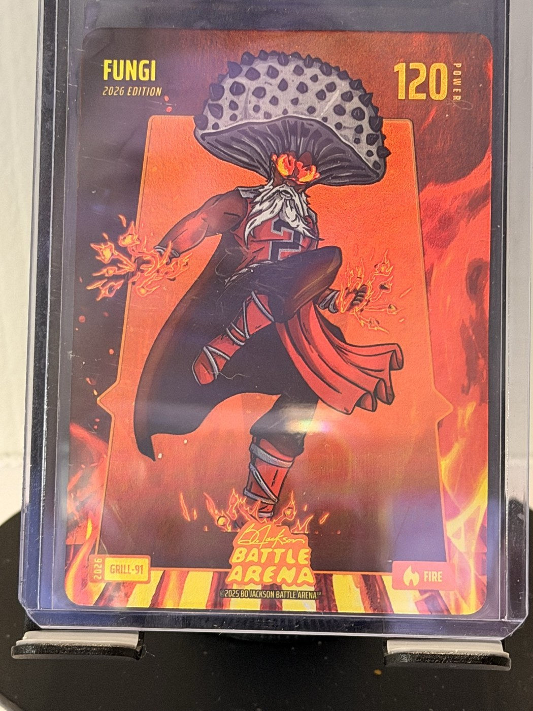 2025 Bo Jackson Battle Arena Fungi 2026 Edition Fire #GRILL-91 Power 120 (front)