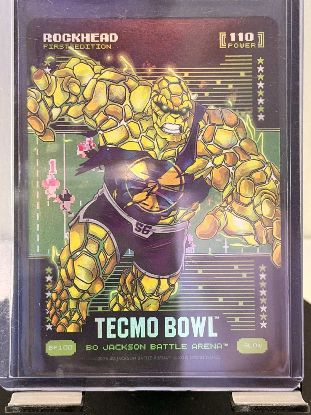 2026 Bo Jackson Battle Arena Rockhead First Edition Glow #BF100 Power 110 (front)
