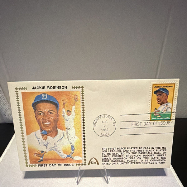 Jackie Robinson 20 Cent Baseball Stamp First Day Cover FDC First Day Issue US