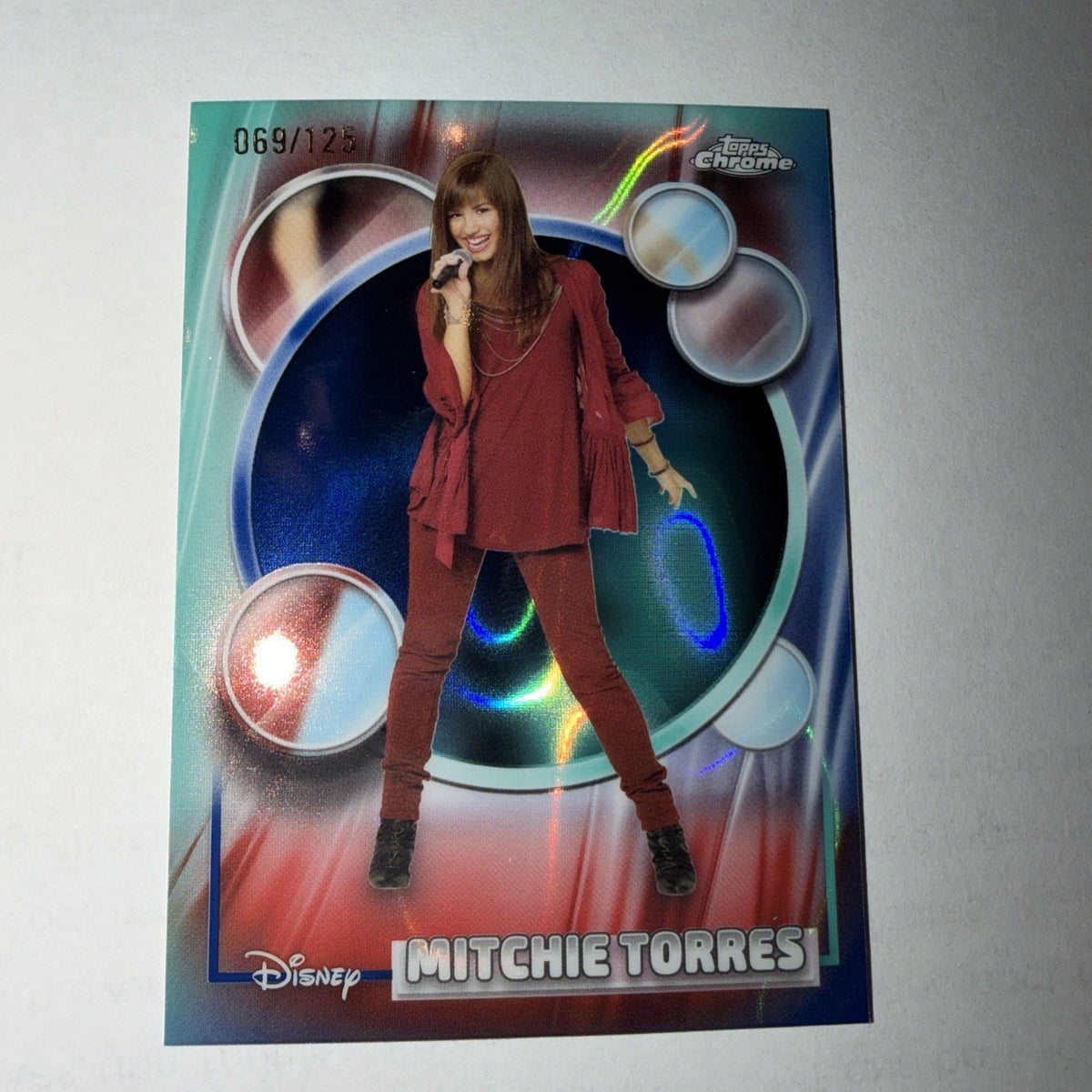 Mitchie Torres 2026 Topps Chrome Disney #33 Blue & Aqua Lava /125 Demi Lovato