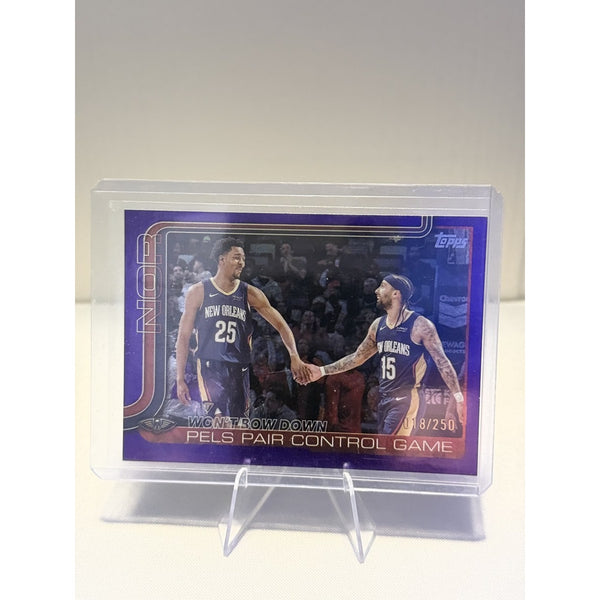 New Orleans Pelicans 2025-26 Topps Base (Team Card) Purple/Foil Prism /250 #299